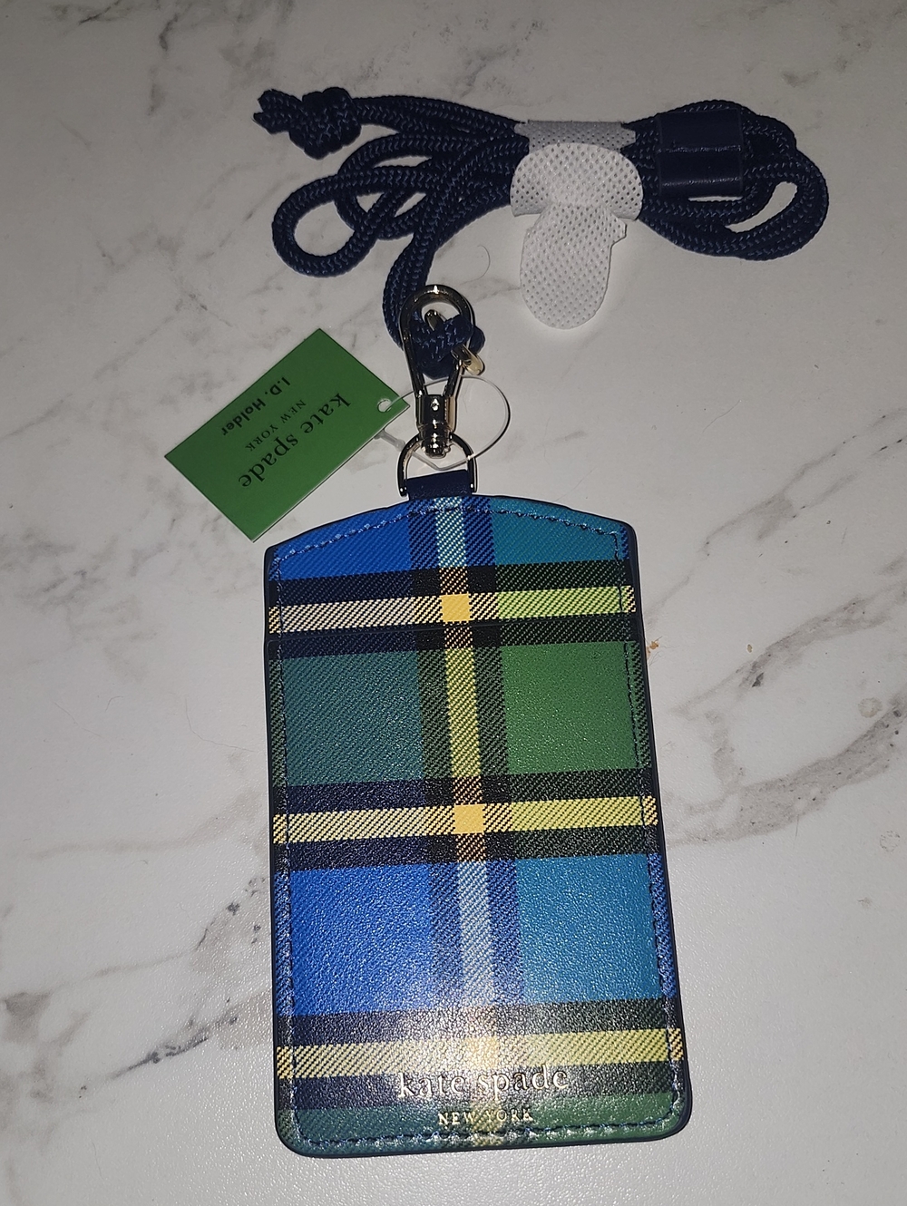 Kate Spade Grand Plaid ID Holder